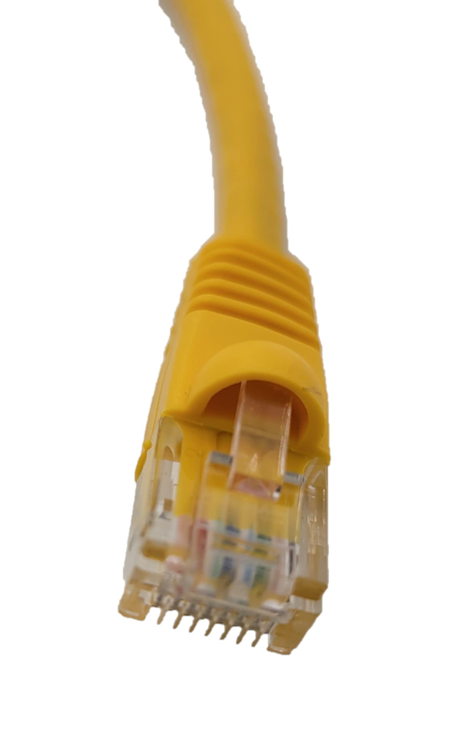 Micro Connectors, Inc. 1 Foot Cat6 Molded Snagless RJ45 UTP Networking Patch Cable 100-Pack (Yellow)