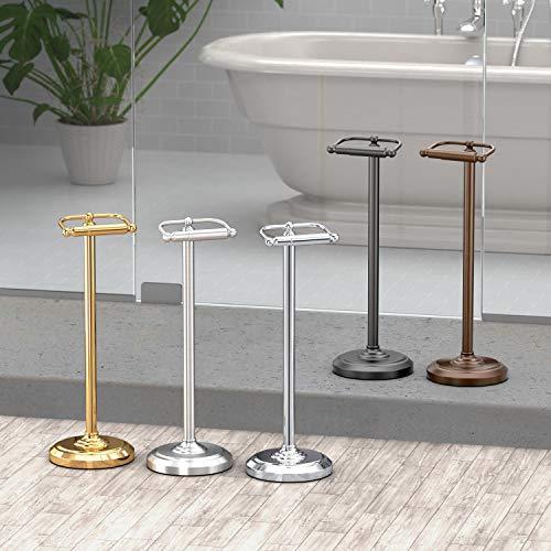 Gatco Gatco 1436SN Pedestal Toilet Paper Holder, Satin Nickel