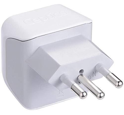 Ceptics Brazil Travel Adapter Bundle by Ceptics - Type N - Charge Multiple Devices at Once - USA to Brazil - Multipack - for Your Cell Phones, Tablets, iPhone, Camera