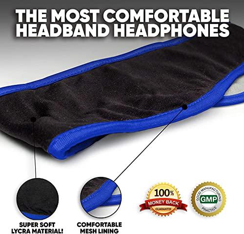 CozyPhones CozyPhones Sleep Headphones - Over Ear Headphones from Ultra Thin Cool Mesh Wired for Side Sleepers, Meditation, Running, Laptop, and Phone - Blue