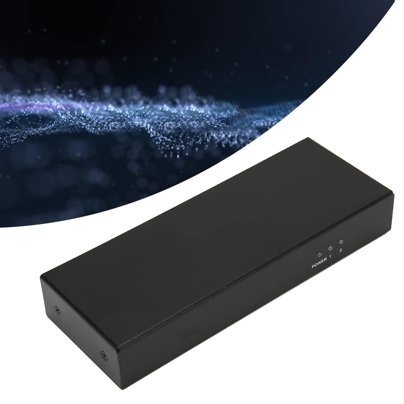 Hilitand DVI Splitter 1 in 2 Out, Support 30/36 Bit Color 1080P Lossless Monitors Distribution Duplicator Video Splitter DVI Switcher for PC Laptop DVR Projector HDTV