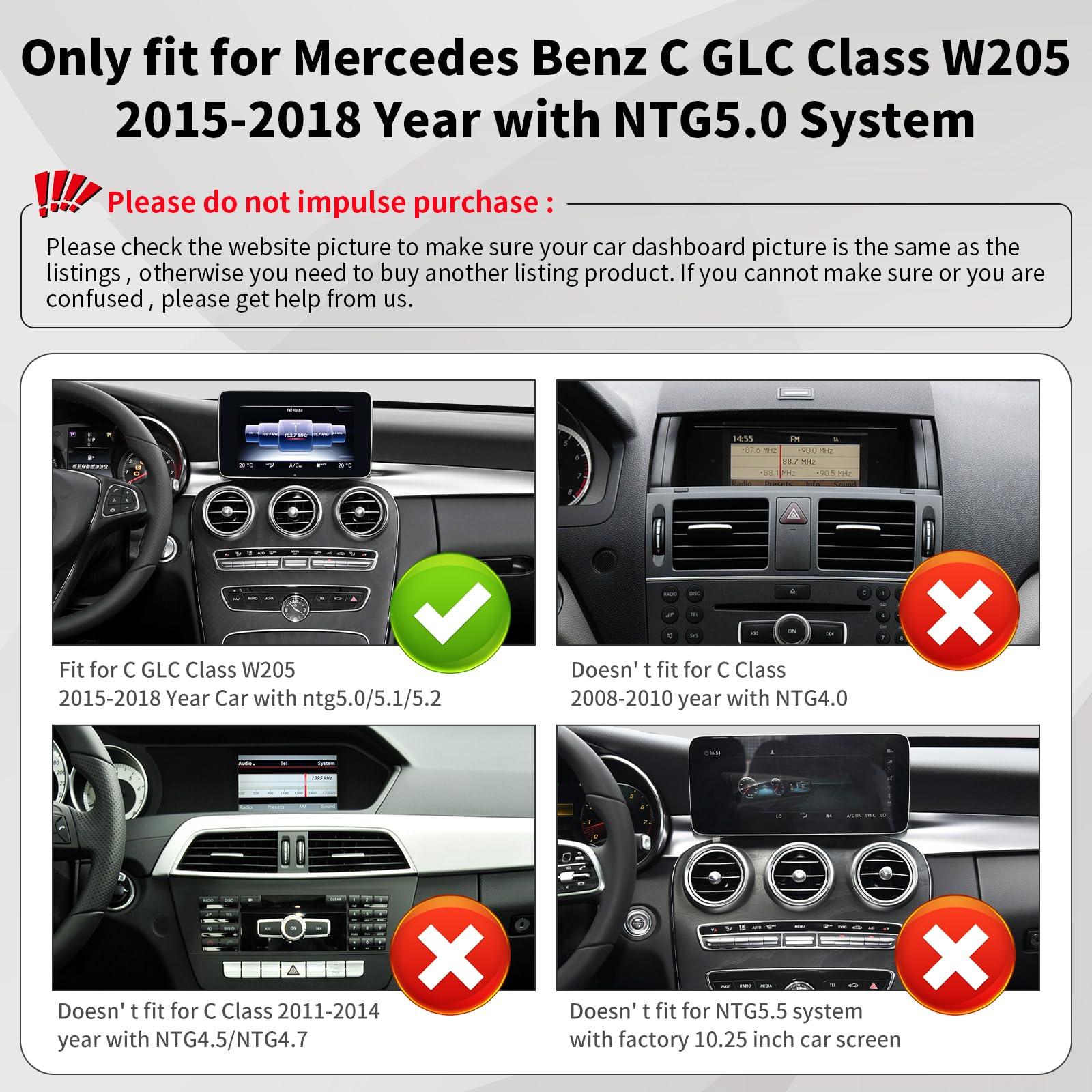 Road Top Road Top Android 13 Car Radio Touchscreen 12.3" Car Stereo for Mercedes Benz C GLC GLA CLA Class W205 X156 C117 2015-2018 Year NTG5.0, Support Wireless Carplay, Android Auto, Camera, Mirrorlink