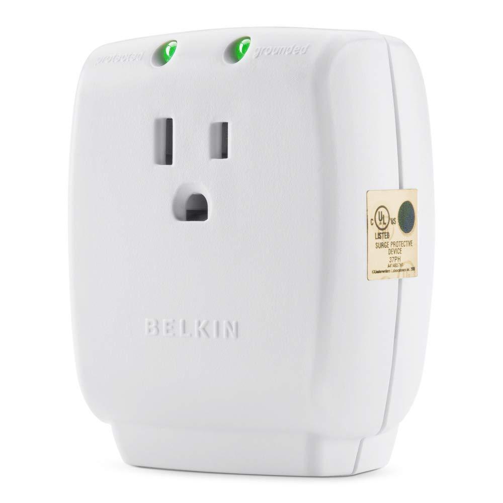 Belkin Belkin 1-Outlet SurgeCube Portable Wall Tap with Ground & Protected Light Indicators - For Home, Office, Travel