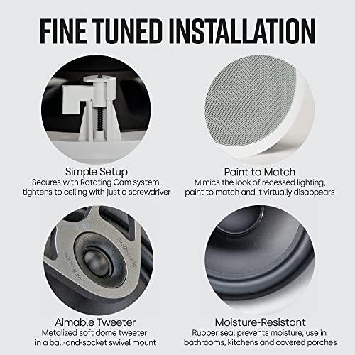 Polk Audio Polk Audio MC80 2-Way In-Ceiling 8" Speaker (Single) | Dynamic Built-In Audio | Perfect for Humid Indoor/Enclosed Areas | Bathrooms, Kitchens, Patios | White