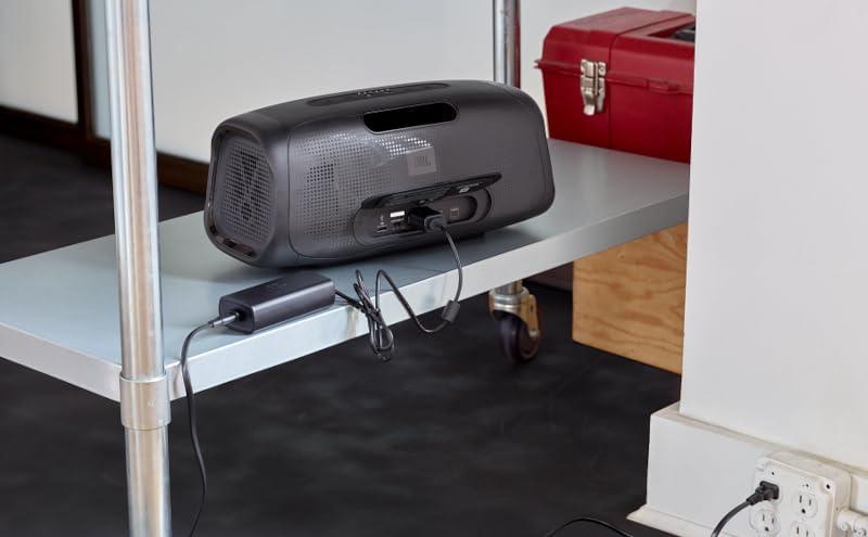 JBL JBL BassPro Go Home Power Adapter - 19V/3.42A in-Home AC Charging Power Supply with AC Cable, Bluetooth Streaming While Charging in-Home, 8-Foot Cable Length, Compatible BassPro Go V2