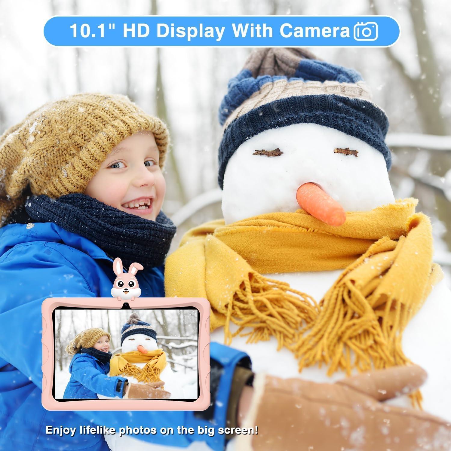 DOOGEE DOOGEE U9 Kid Tablet 10 inch HD Kids Tablet, 7GB+64GB/TF 1TB Quad Core, Android 13 Tablet for Kids 3-7 with 5060mAh |WiFi-6 |BT 5.0| Dual Camera |OTG| Widevine L1-Pink