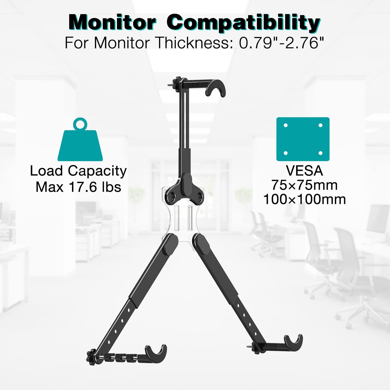 MOUNT PRO MOUNT PRO Dual Monitor Wall Mount for 13 to 32 Inch Computer Screens and Universal Non-VESA Monitor Mount Adapter