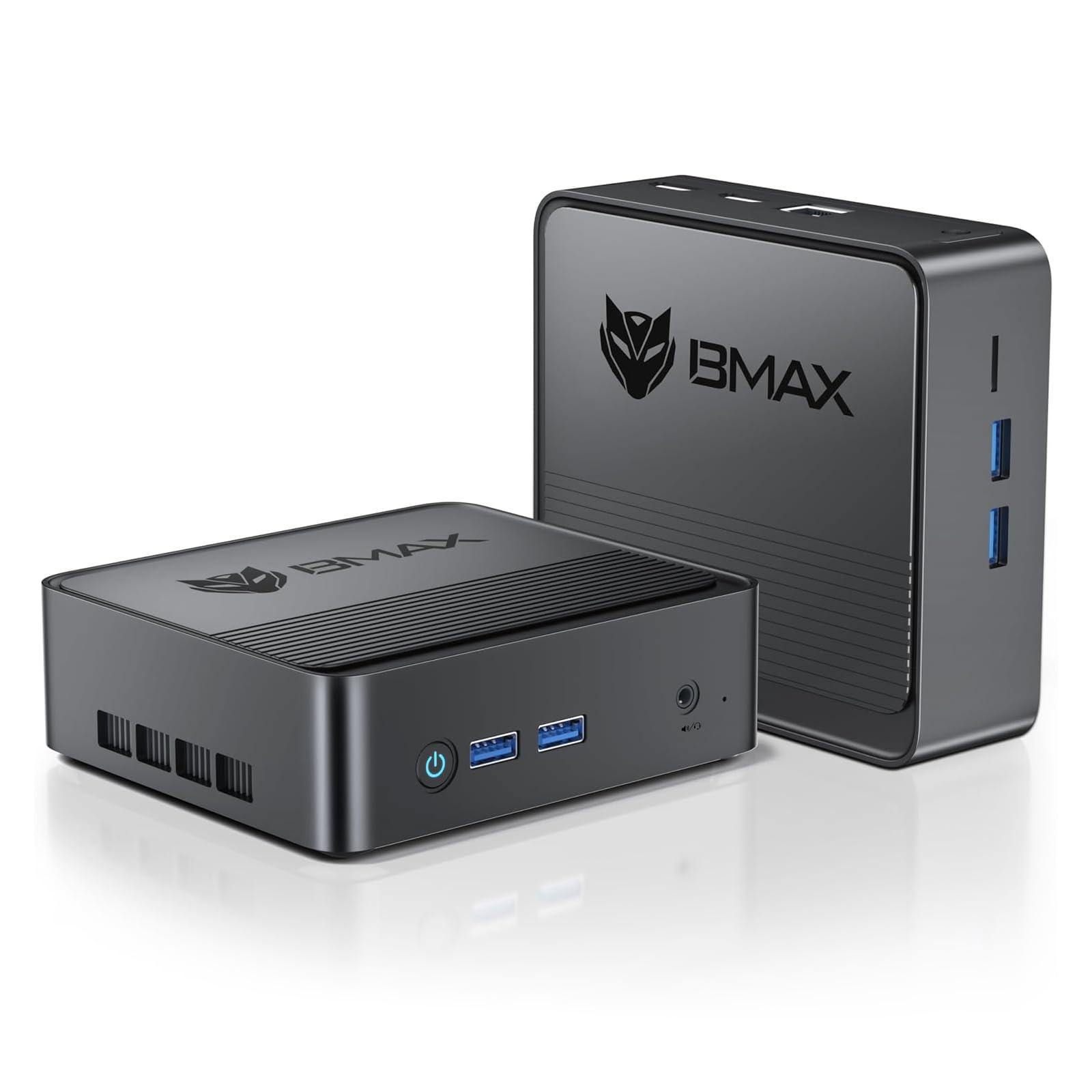 Bmax Bmax B3 Mini PC, Intel N5095(Up to 2.9GHz), 8GB DDR4 RAM/256GB SSD, Mini Desktop Computer 4K Dual Screen Display Push-Pull Cover WiFi5/Dual HDMI/USB 3.0/BT4.2 Micro Pc Mini Computer