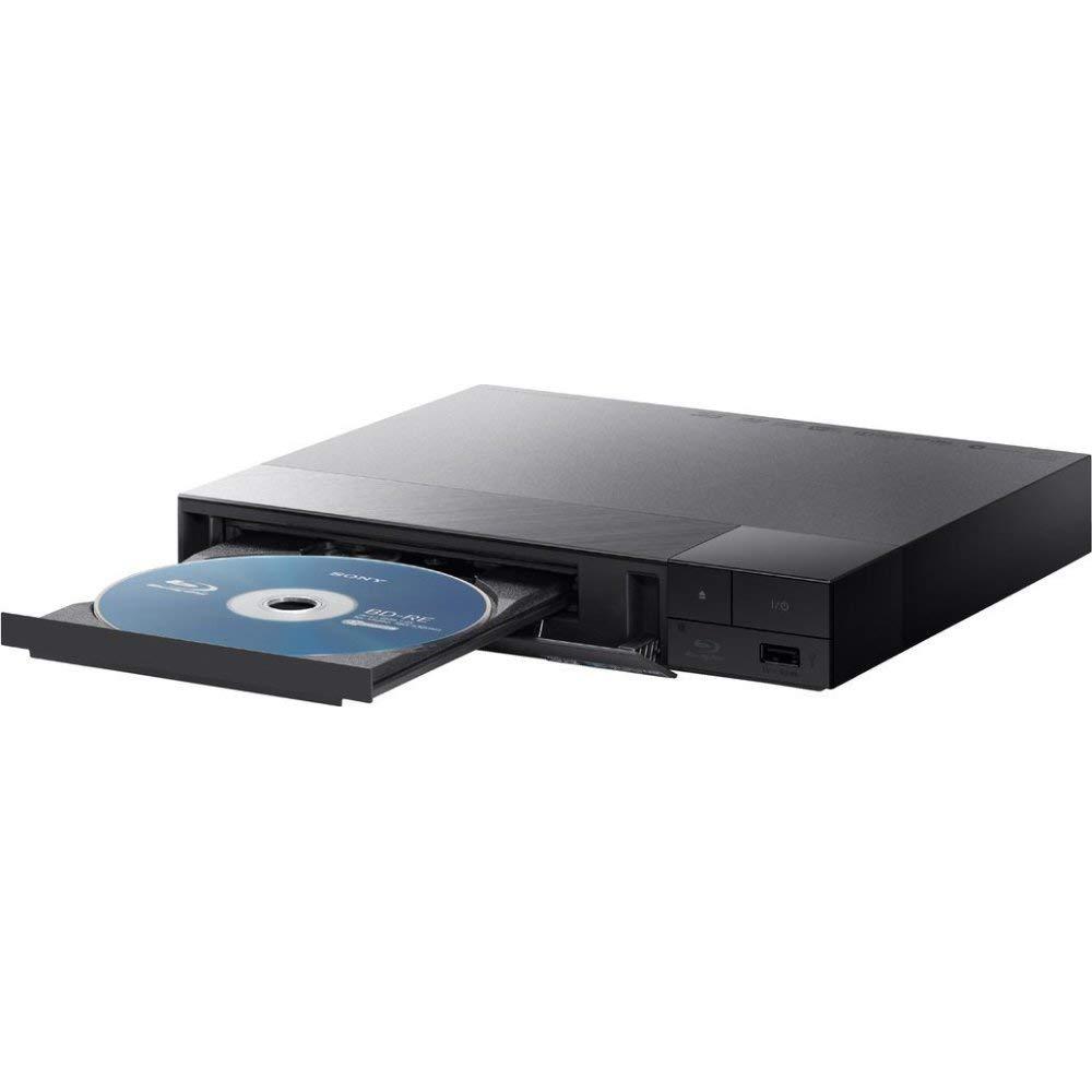 Sony Sony Streaming Blu-ray Disc Player with Wi-Fi (BDP-S3700) with 6ft High Speed HDMI Cable (Renewed)