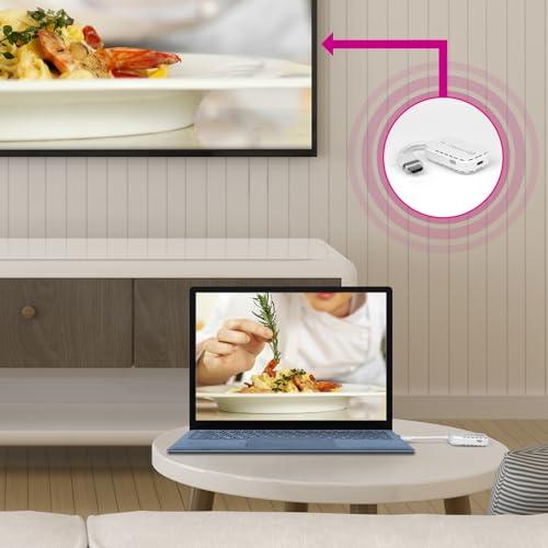 Aluratek Aluratek Streamcast Pro Wireless 1080P HDMI Transmitter and Receiver Streaming Kit for Wireless Streaming Video/Audio from Laptop to TV/Monitor, Plug-N-Play (AWHTR01F)