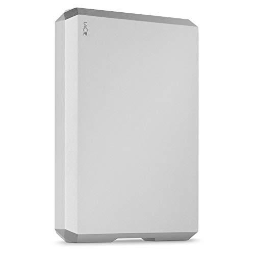 LaCie LaCie Mobile Drive, 2 TB , External Hard Drive HDD Moon Silver, USB-C USB 3.0, With Rescue Services (STHG2000400)