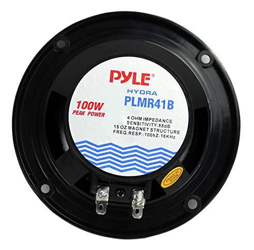 Pyle Pyle PLMR41B 4" 100W Dual Cone Waterproof Marine Boat Stereo Speakers (4 Pair)