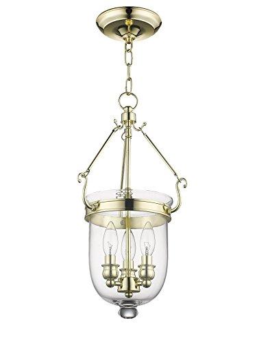 Livex Lighting Livex Lighting 5063-02 Jefferson 3-Light Hanging Lantern, Polished Brass