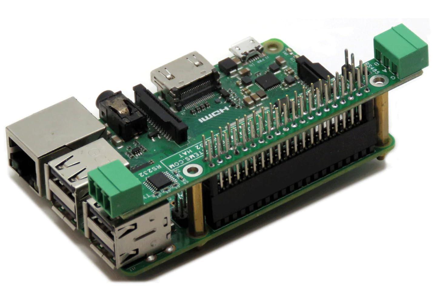 Sequent Microsystems Two Serial Ports RS485 and RS232 Stackable HAT for Raspberry Pi SM-I-025