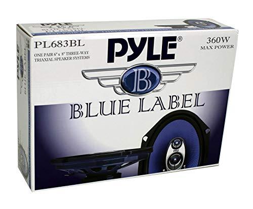 Pyle Pyle PL683BL 6x8" 720 Watt 3-Way Car Coaxial Audio Speakers Stereo - Blue