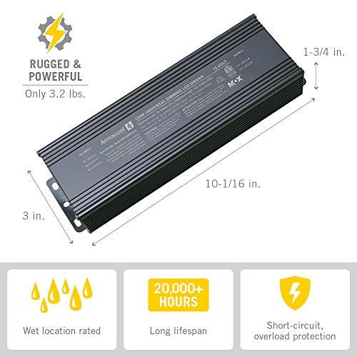 Armacost Lighting Armacost Lighting 841200 120-Watt Dimming Led Driver 12-Volt Dc Power Supply, Gray