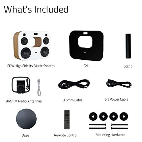 Fluance Fluance Fi70W Three-Way Wireless High Fidelity Music System with Powerful Amplifier & Dual 8" Subwoofers (Lucky Bamboo)