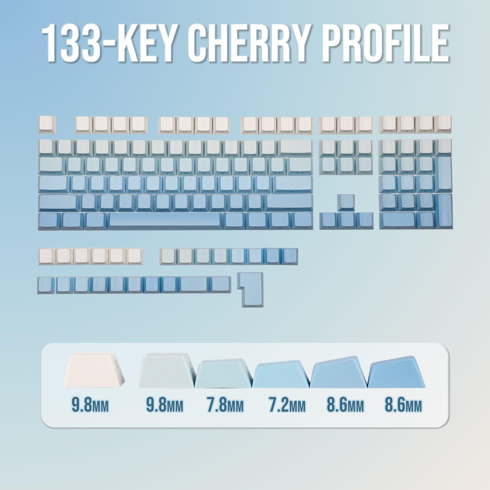 EPOMAKER EPOMAKER x Aula F75 Gasket Mechanical Keyboard+Sky Blue Double-Shot Side-Printed PBT Keycap Set