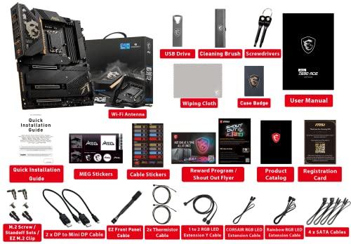 MSI MSI MEG Z690 ACE Gaming Motherboard (E-ATX, 12th Gen Intel Core, LGA 1700 Socket, DDR5, Thunderbolt 4, PCIe 5, Dual 2.5G LAN, M.2 Slots, Wi-Fi 6E)