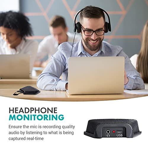 Movo Movo MC1000 Conference USB Microphone for Computer Desktop and Laptop with 180° / 20' Long Pick up Range Compatible with Windows and Mac for Dictation, Recording, YouTube, Conference Call, Skype