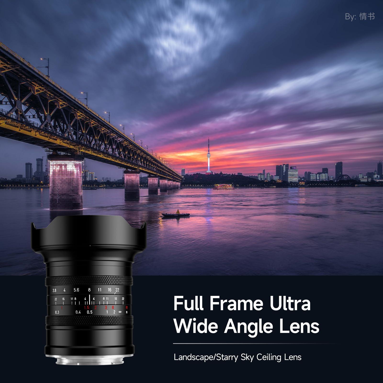 brightin star Brightin Star 16mm F2.8 Full Frame Ultral Wide Angle Manual Focus Mirrorless Camera Lens (Fit for L-Mount)