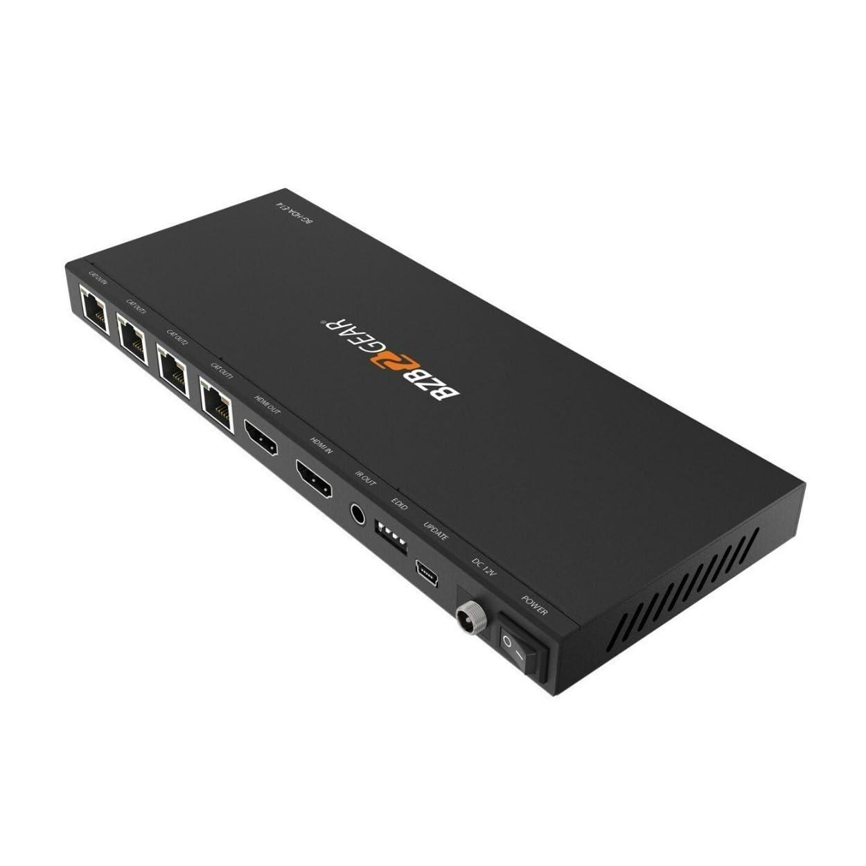 BZB GEAR BZBGEAR 1x4 1080P/4K30 HDMI Splitter/Distribution Amplifier up to 230ft Over Category Cable - BG-HDA-E14