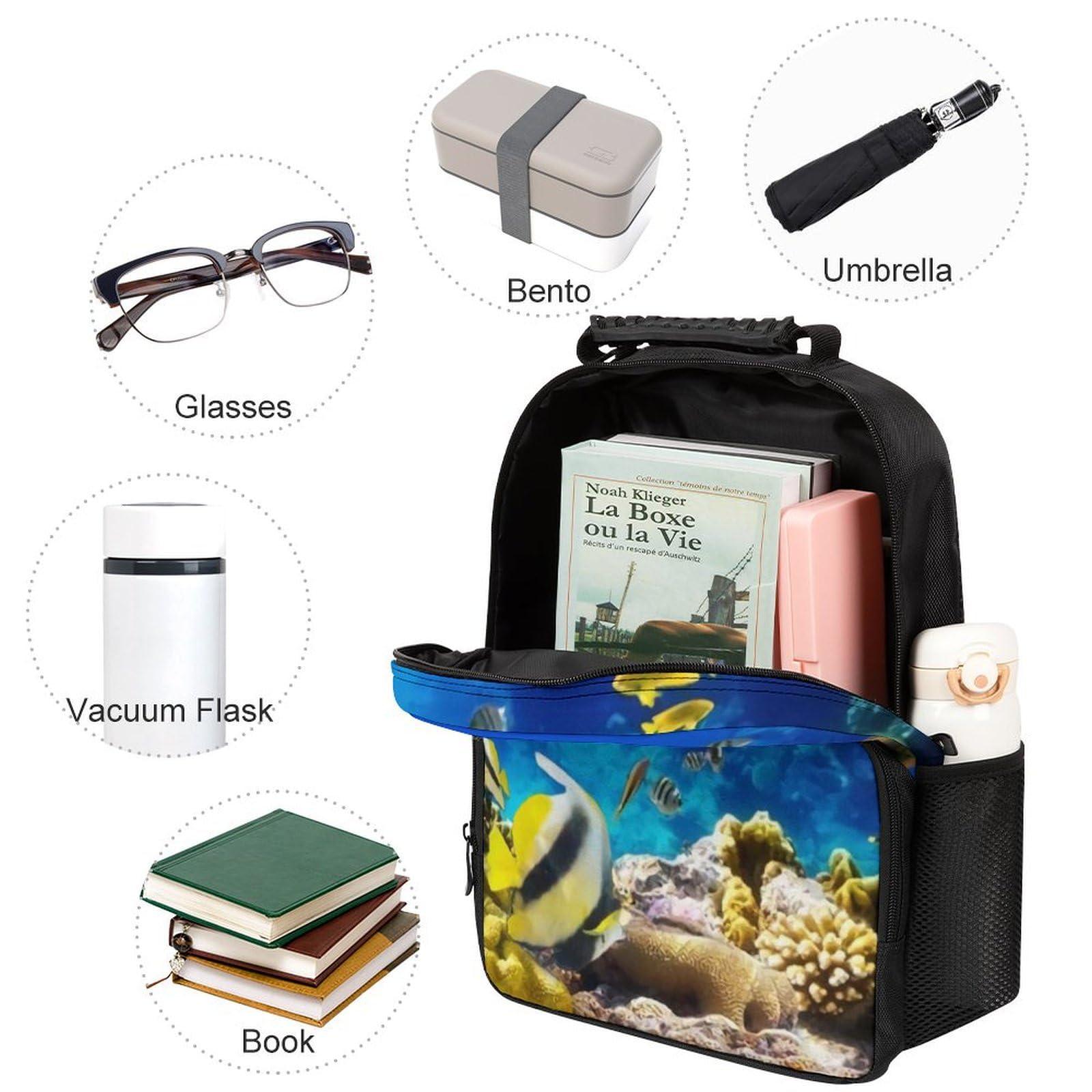 GYAUOLOP034 Tropical Fish with Coral Reef Travel Backpack 16 in Laptop Bag Lightweight Rucksack Business Daypack for Work Office