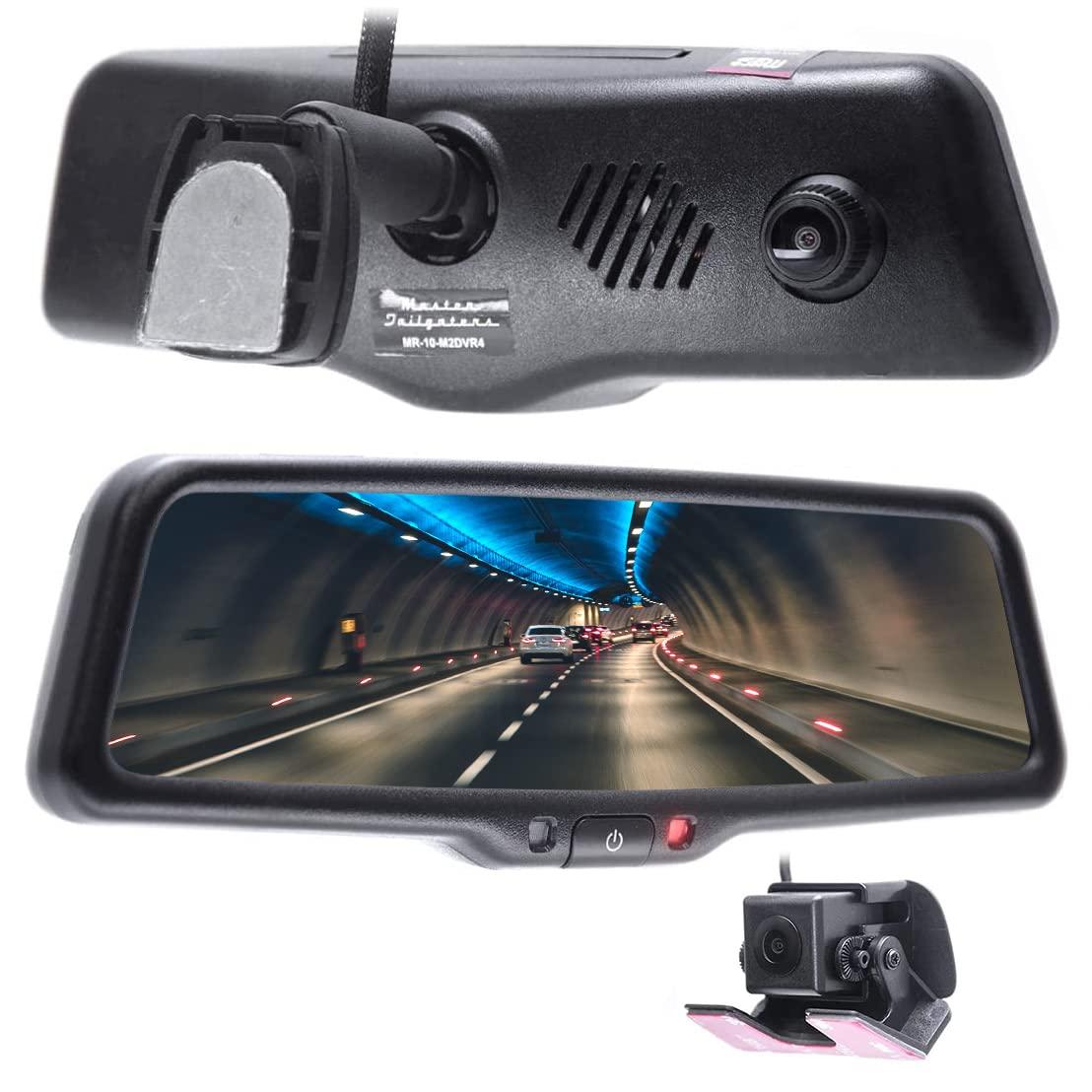 Master Tailgaters Master Tailgaters 10" OEM Rear View Mirror Dash Cam with 10" LCD Screen | Rearview Universal Fit | 1080p 30fps HD DVR | Dual Way Video Recorder with WiFi | Anti Glare | 1080p Backup Camera Included