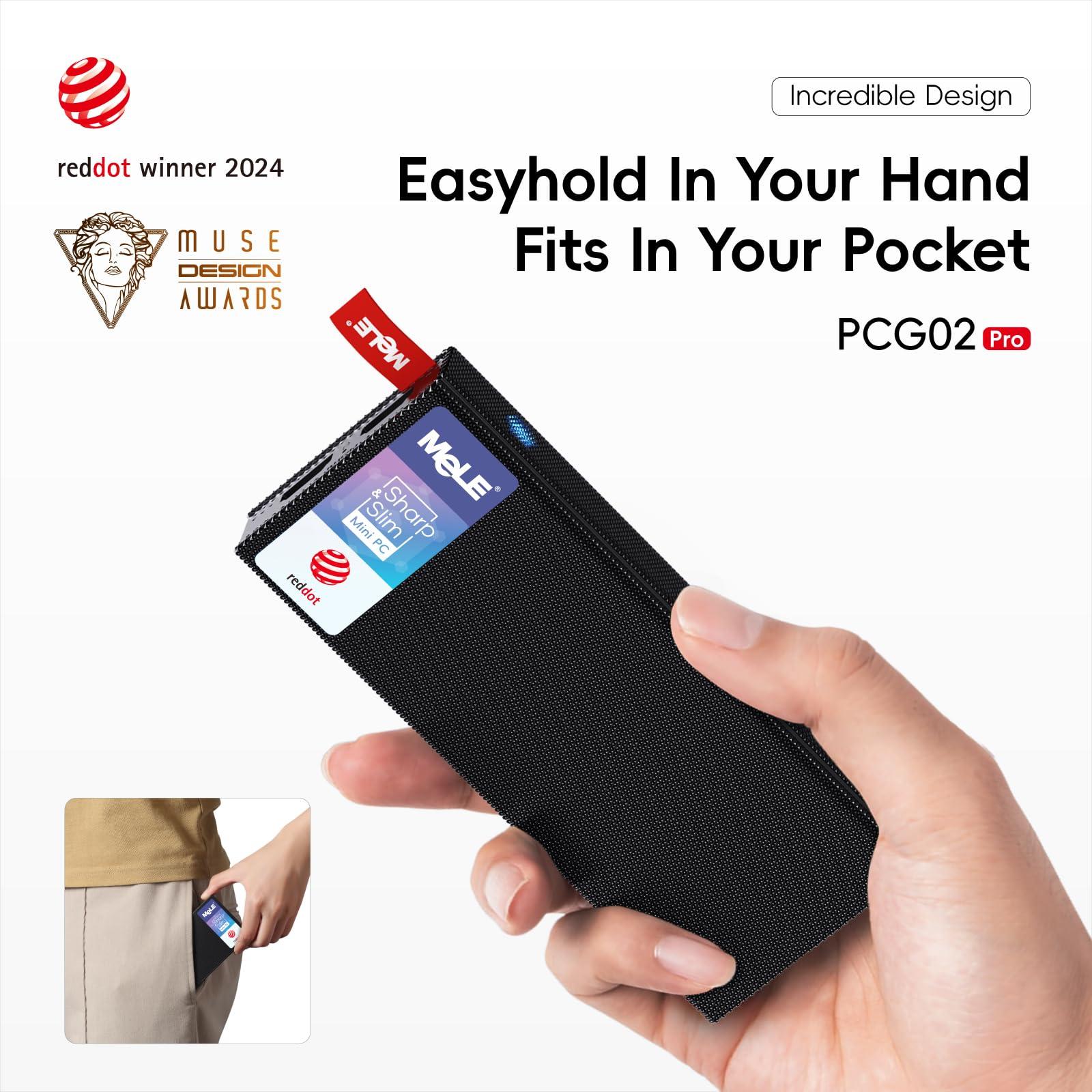 MeLE MeLE Fanless Mini PC Stick PCG02 Pro N5105 8GB/256GB, WiFi5 USB PD3.0, Micro Computer Desktop Dual HDMI, Gigabit Ethernet BT5.1, Compact SFF on Business Office Industrial IoT Home