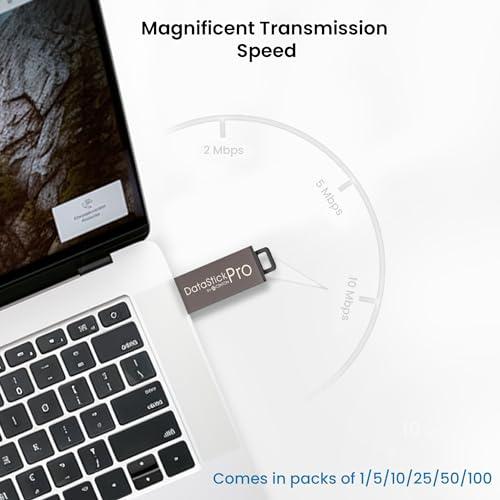 Centon Centon Electronics DataStick Pro USB 2.0 Flash Drive, 2 GB, 10 USB Flash Drives, 10 Bulk Pack, Grey