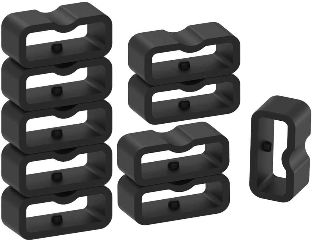 RuenTech 6-Pack Fastener Rings Compatible with Garmin Vivosmart 4/Vivofit 4/Vivofit 3/Vivofit jr/Vivofit jr 2/Vivofit jr 3 Band Keeper, Silicone Replacement Watch Band Loop/Holder/Retainer