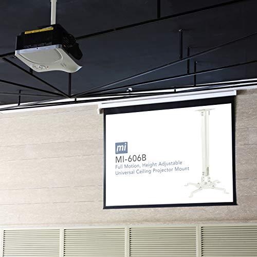 Mount-It! Mount-It! Ceiling Projector Mount | Full Motion and Height Adjustable from 14.5 - 21.5 Inches | Universal Bracket Fits Epson, Optoma, Benq, and Viewsonic Projectors | 30 Lbs Capacity (Medium)