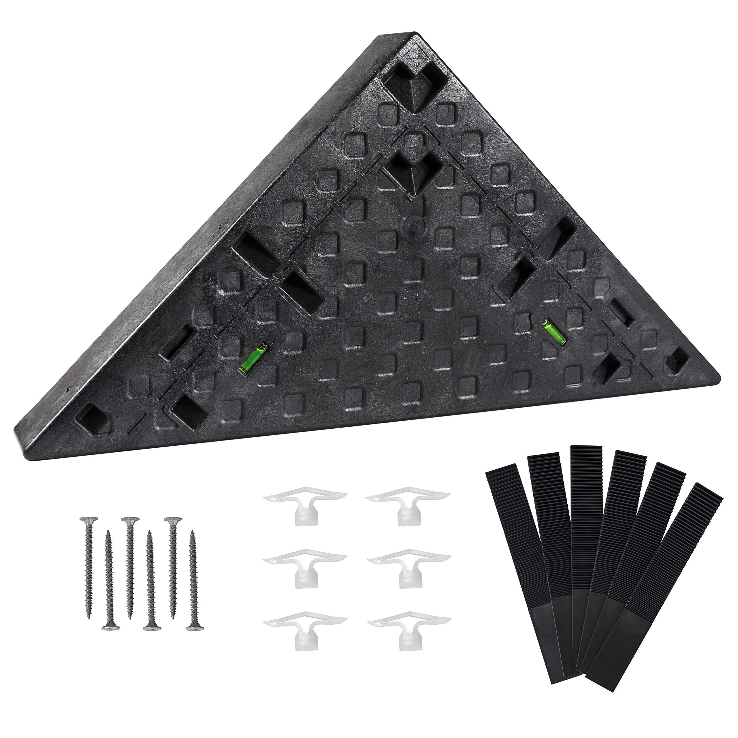 GOOF PROOF SHOWER Goof Proof Shower GPSS-3024 Triangle Tiled Shower Seat, Easy to Install Bench for Shower Stall, 30\"/24\"