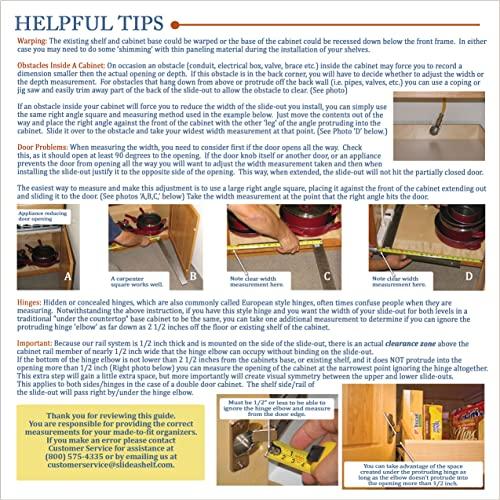 Slide-A-Shelf Slide-A-Shelf Made-to-Fit Slide-Out Shelf: Oak Wood Front with Full Extension Rail