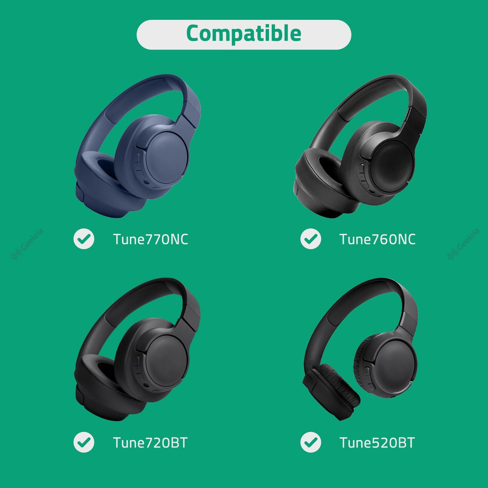 GEEKRIA Geekria Audio Cable Compatible with JBL Tune 770NC 760NC 750BTNC 720BT 710BT 700BT 660NC, Live 500BT Headphones Cable, 2.5mm to 3.5mm Replacement Stereo Cord (5.6 ft/1.7 m)