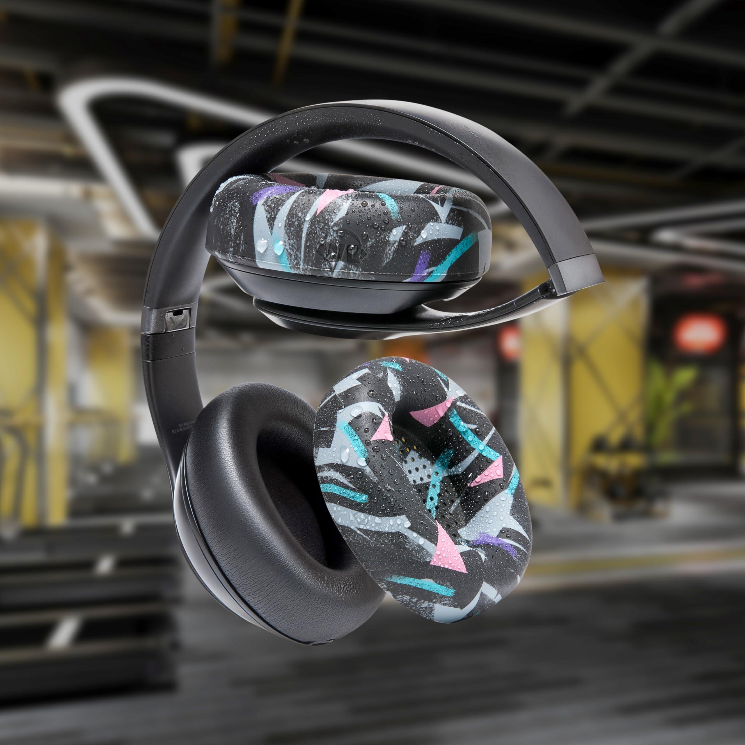 WC WC Earpads and Protective SweatZ Cover Bundle for Beats Studio Pro Headphones by Wicked Cushions | 90's Black