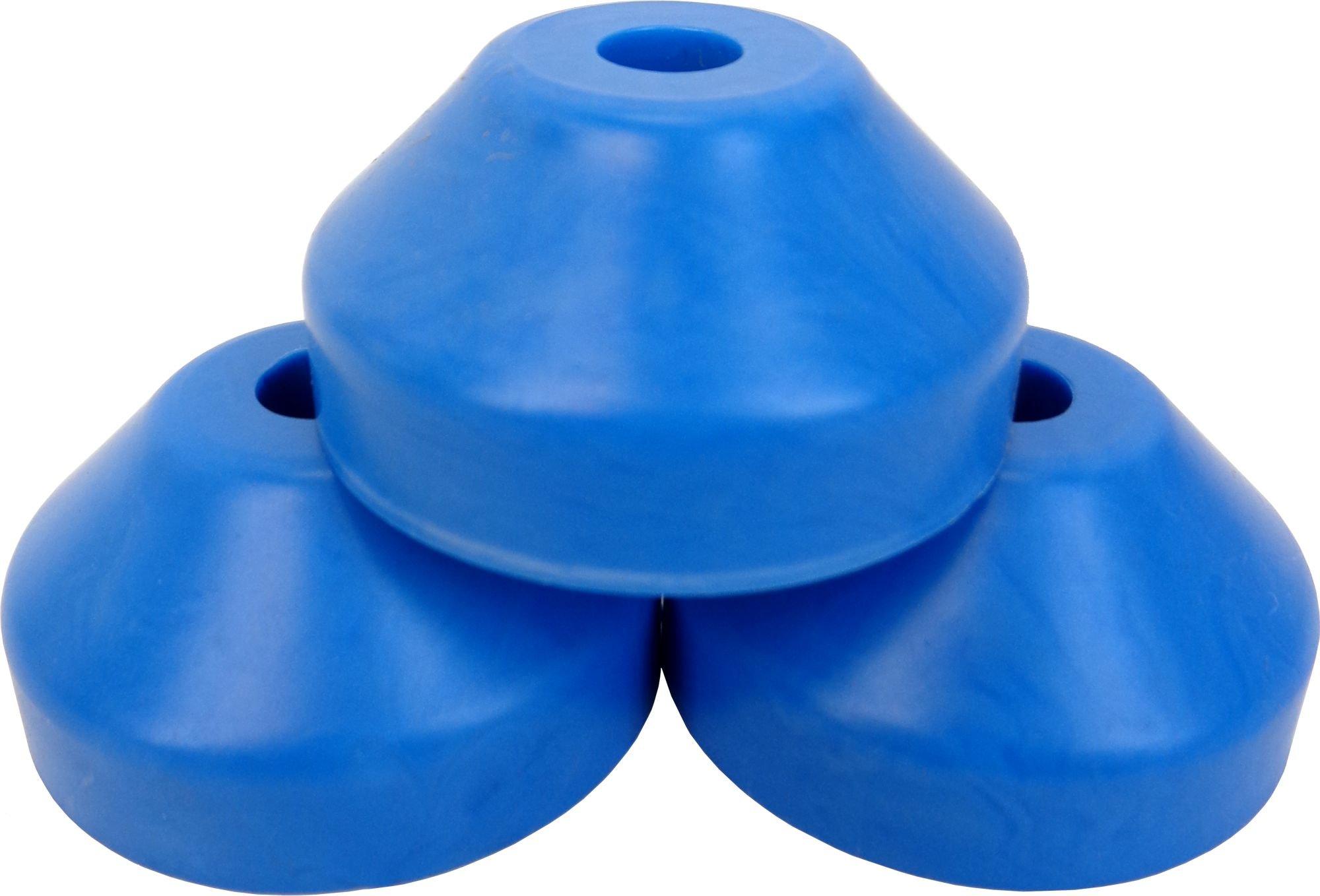 Square Deal Recordings & Supplies Blue Plastic 7" 45rpm Vinyl Record Dome Adapter, Quantity 3 (45 rpm)