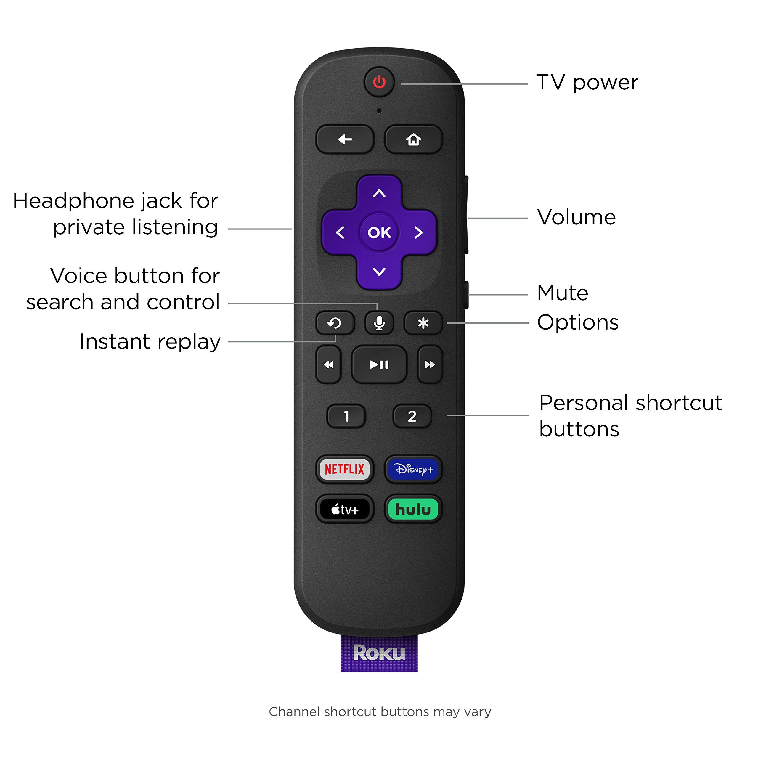 Roku Roku Ultra | Streaming Device HD/4K/HDR/Dolby Vision with Dolby Atmos, Bluetooth Streaming, and Roku Voice Remote with Headphone Jack and Personal Shortcuts, includes Premium HDMI® Cable