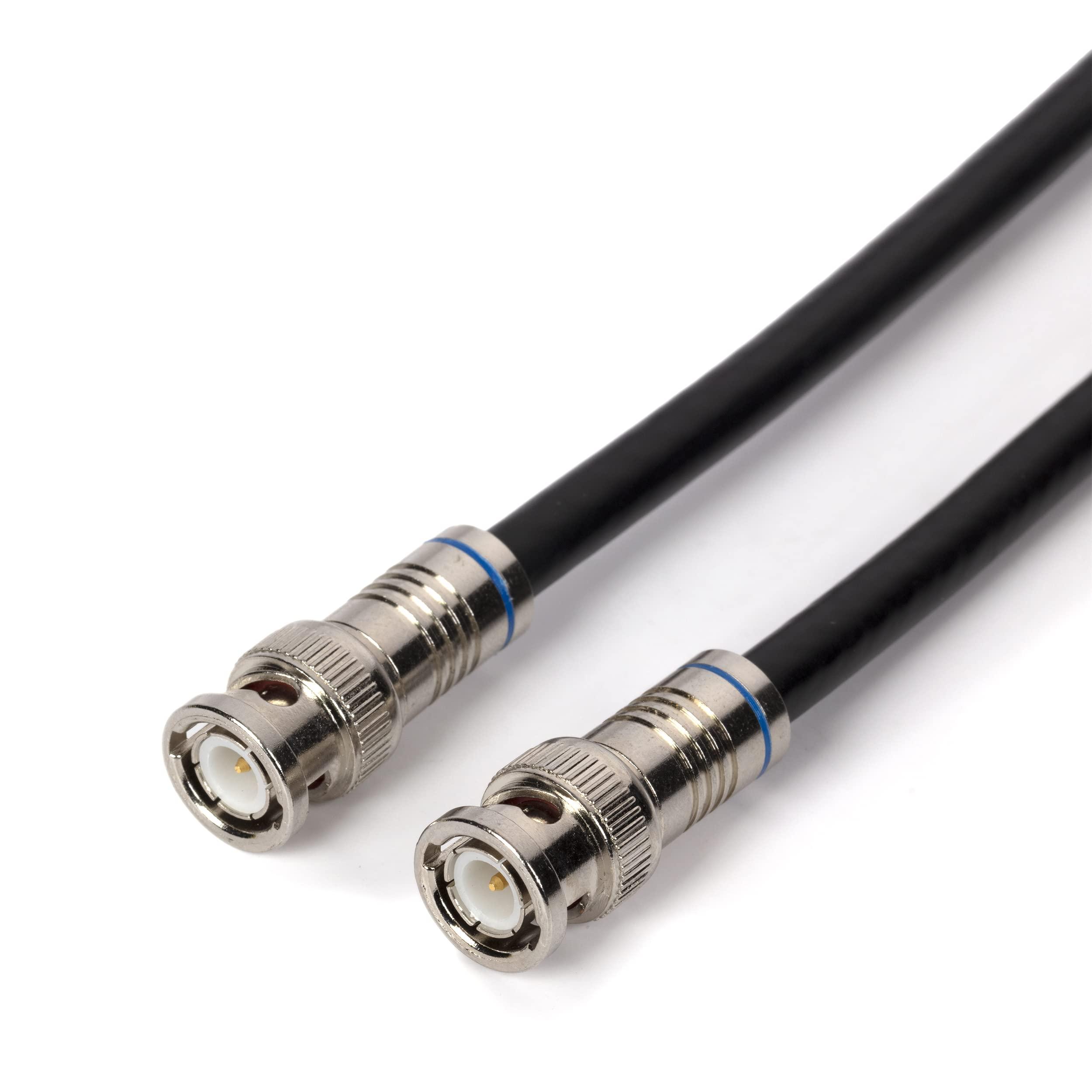 THE CIMPLE CO BNC Cable, Made in The USA, Black RG6 HD-SDI and SDI Cable (with Two Male BNC Connections) - 75 Ohm, Professional Grade, Low Loss Cable - 35 feet (35\')