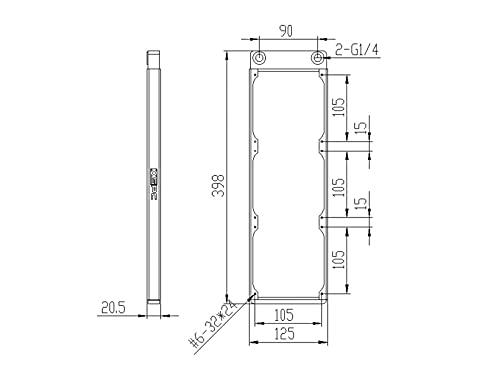 XSPC XSPC TX360 Ultra Thin Radiator, 120mm x 3, Triple Fan, Black