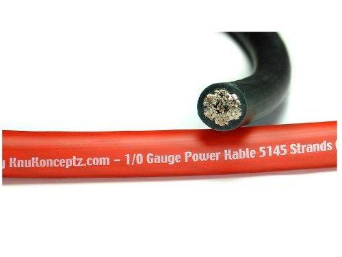 KnuKonceptz KnuKonceptz Kolossus Flex Kable 0 Gauge Power Wire Black OFC (Sold in 5 Foot increments)