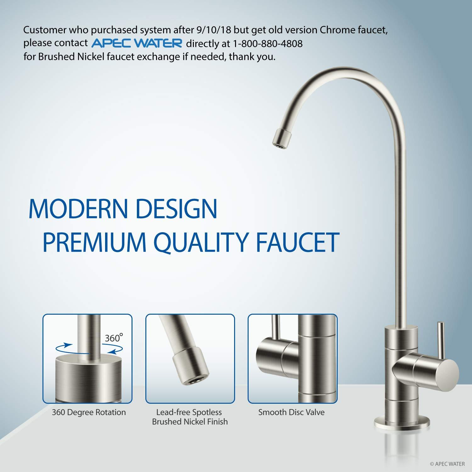 APEC Water Systems APEC Water Systems ROES-50 Essence Series Top Tier 5-Stage WQA Certified Ultra Safe Reverse Osmosis Drinking Water Filter System