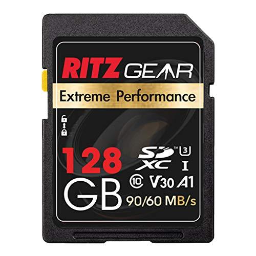 Ritz Gear Ritz Gear Extreme Performance 128GB [10-Pack] SDXC V30 UHS-I Class 10 Storage Card | 90/60 MB/s Read/Write Speed for DSLR & 3D Camera, 4K HD Video, Pro Videographers & Vloggers