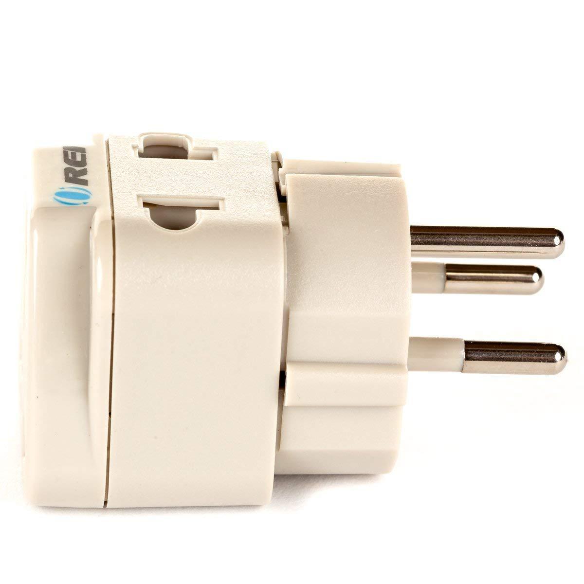 OREI OREI USA to Israel, Gaza, Palestine & More (Type H) Travel Adapter Plug - 2 in 1 - CE Certified - RoHS Compliant - 4 Pack - White Color (DB-14-4PK)