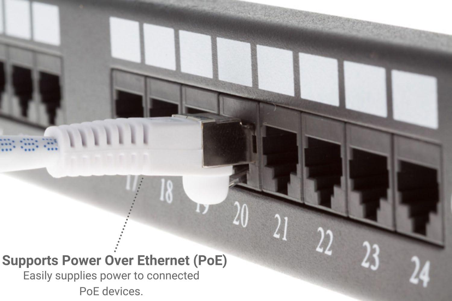 CablesAndKits CablesAndKits - Shielded (STP) Cat6 Ethernet Cable, Booted, Jacket: PVC (CM), 25 ft, White, Pure Copper, RJ45 Computer & Networking Patch Cord