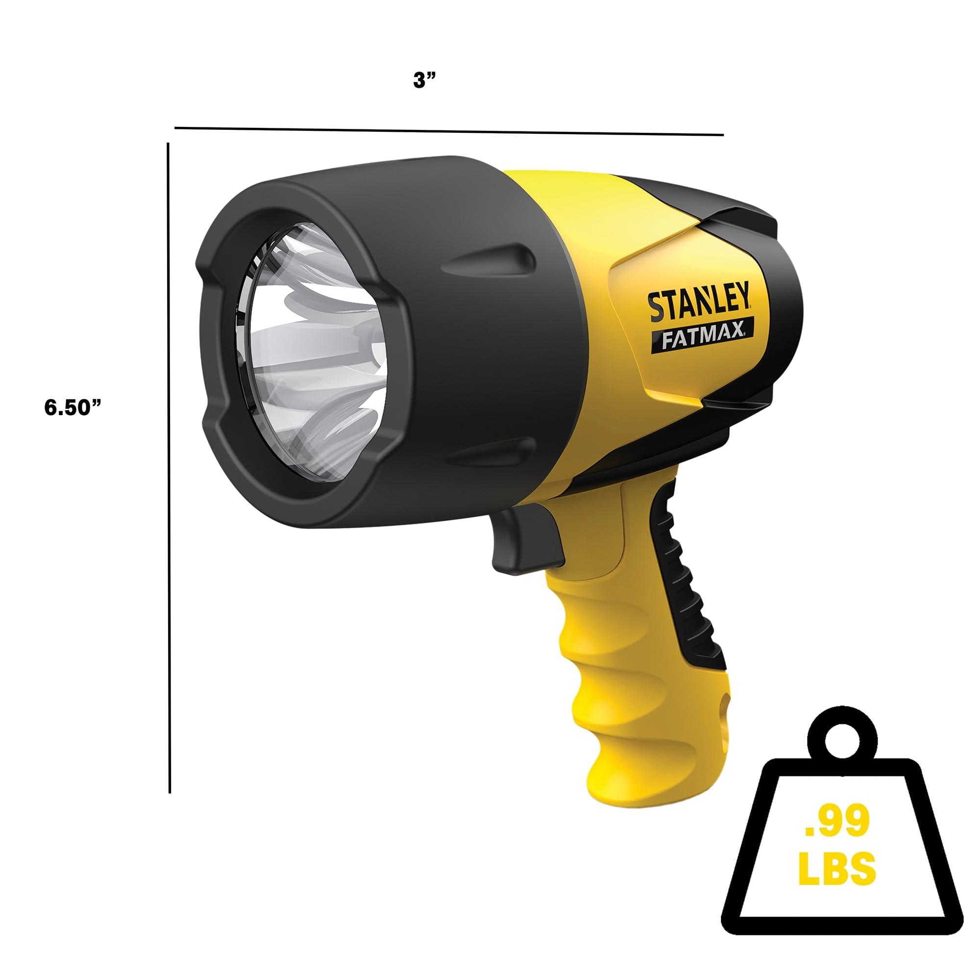 STANLEY STANLEY FATMAX FL5W10 Rechargeable 520 Lumen Lithium Ion Waterproof LED Spotlight Flashlight