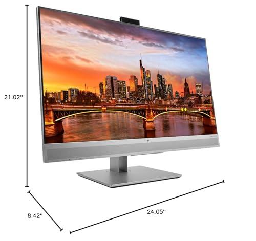 HP HP EliteDisplay E273m 27 Inch LED Backlit IPS Monitor 2-Pack with Built in Speakers and Webcam, FHD 1920 x 1080 (1FH51A8#ABA)