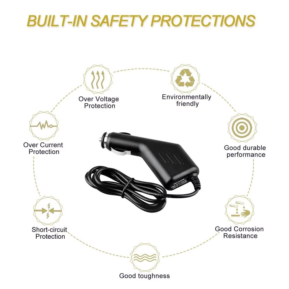 Ddkxndb Ddkxndb Car Charger Compatible with Garmin NUVI 1490 GPS Vehicle Power Cable Mains PSU Switching