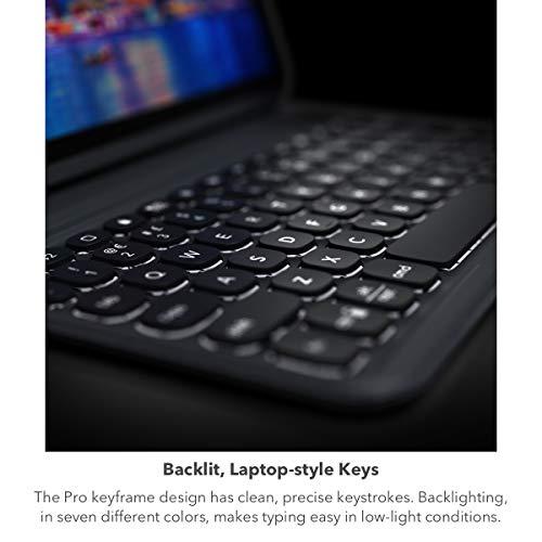 ZAGG ZAGG Pro Keys Detachable Case and Wireless Keyboard for Apple iPad Pro 12.9, Multi-Device Bluetooth Pairing, Backlit Laptop-Style Keys, Apple Pencil Holder, 6.6ft Drop Protection - Charcoal