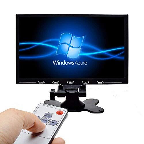 CAMECHO CAMECHO 9 Inch LCD Monitor HD Color Screen, 2 Video Input/HDMI/VGA, Support Car Backup, Mini PC Display, CCTV, Home Security, with Remote Control